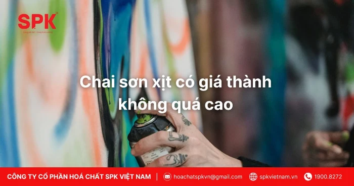 Chai sơn xịt có giá thành không quá cao