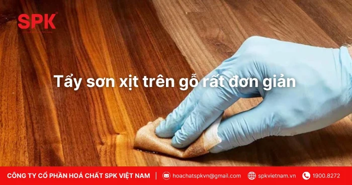 Tẩy sơn xịt trên gỗ rất đơn giản